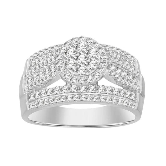 1ctw Diamond Bridal Engagement Wedding Round Ring 10k White Gold