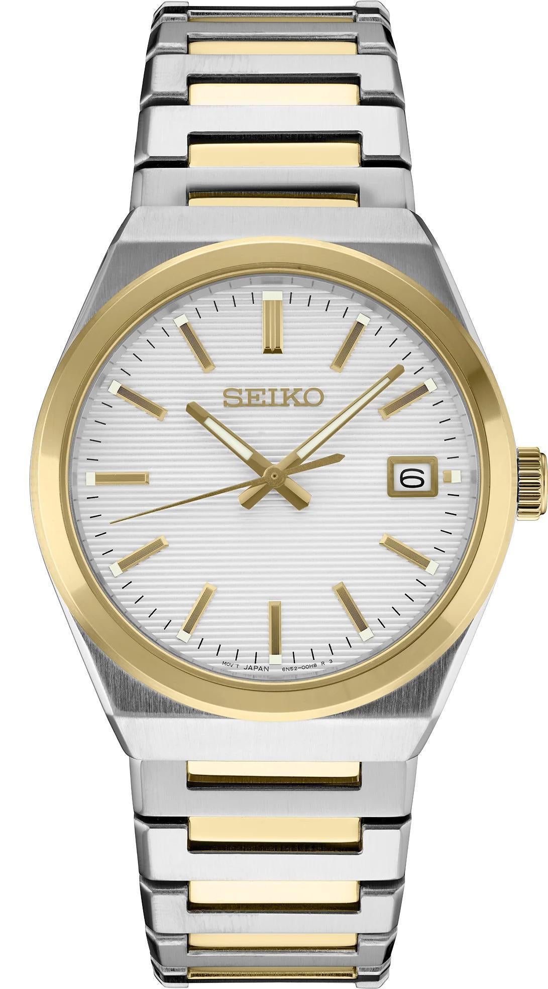 Seiko Essentials Quartz Two Tone Watch SUR558