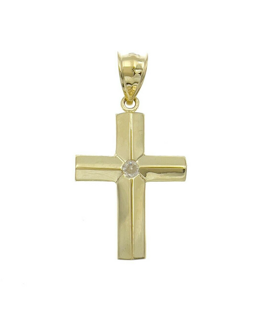 10k Yellow Gold Cross Pendant Charm