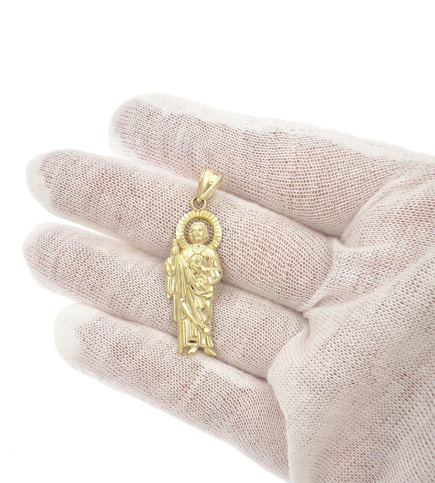 San Judas Tadeo Holy Death Necklace For Saints Copper Gold Plated Pendant  Necklace Christian Jewelry Santa Muerte Nkeu99 | Fruugo AU