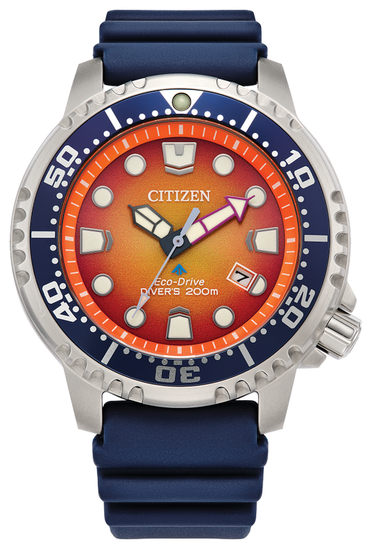 CITIZEN Eco-Drive Promaster Dive Watch Orange Dial BN0169-03X