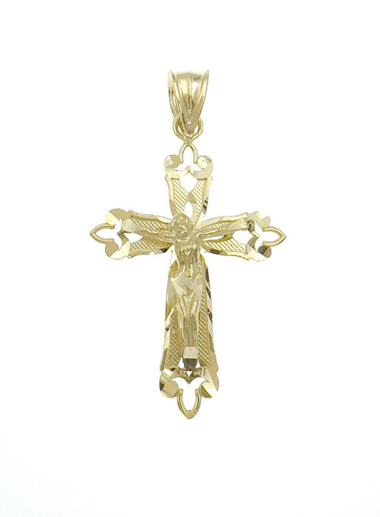 10k Yellow Gold Cross Crucifix Pendant