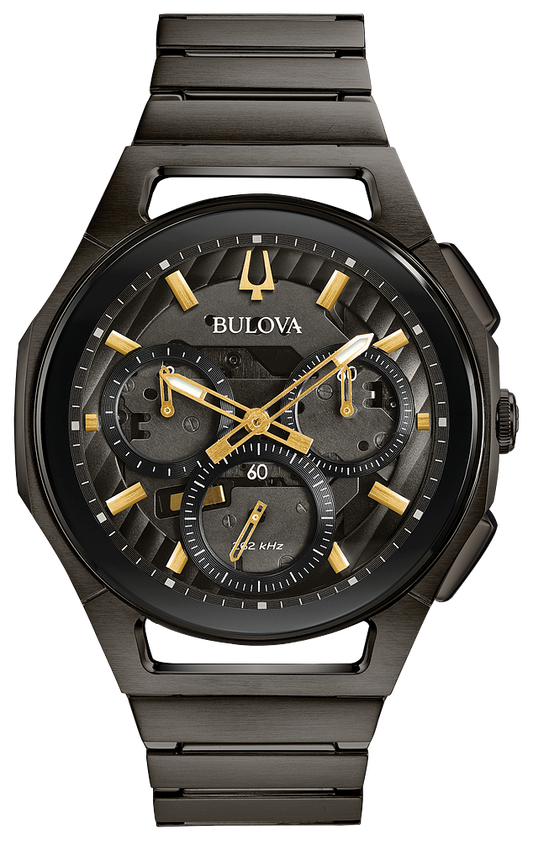 Bulova CURV Quartz Chronograph Gray Dial Mens Watch 98A206