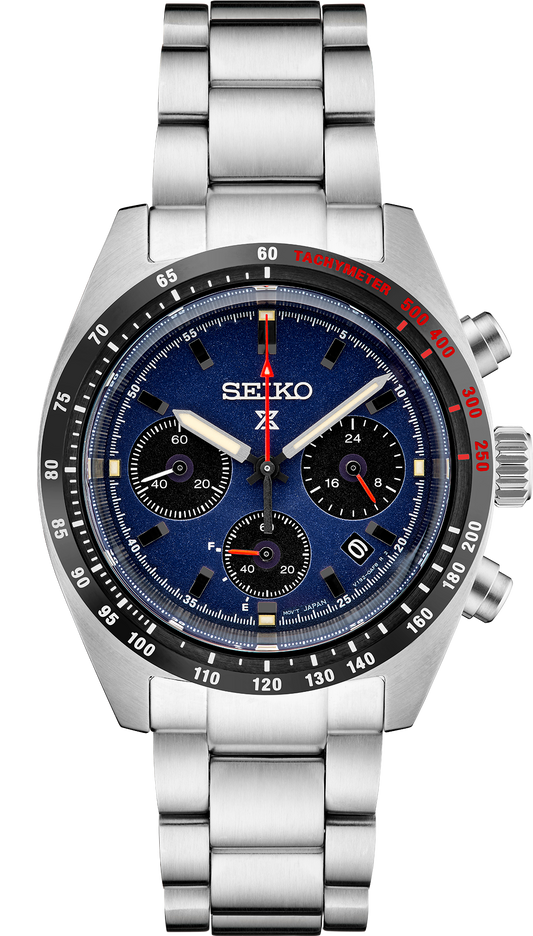 Seiko Prospex Speedtimer Solar Chronograph Blue Dial Watch SSC815