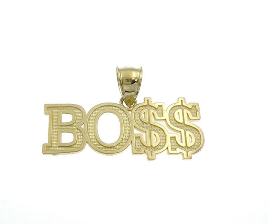 Boss Pendant Dollar Sign 10k Yellow Gold