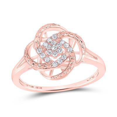 1/8ctw Diamond Ring 10k Rose Gold