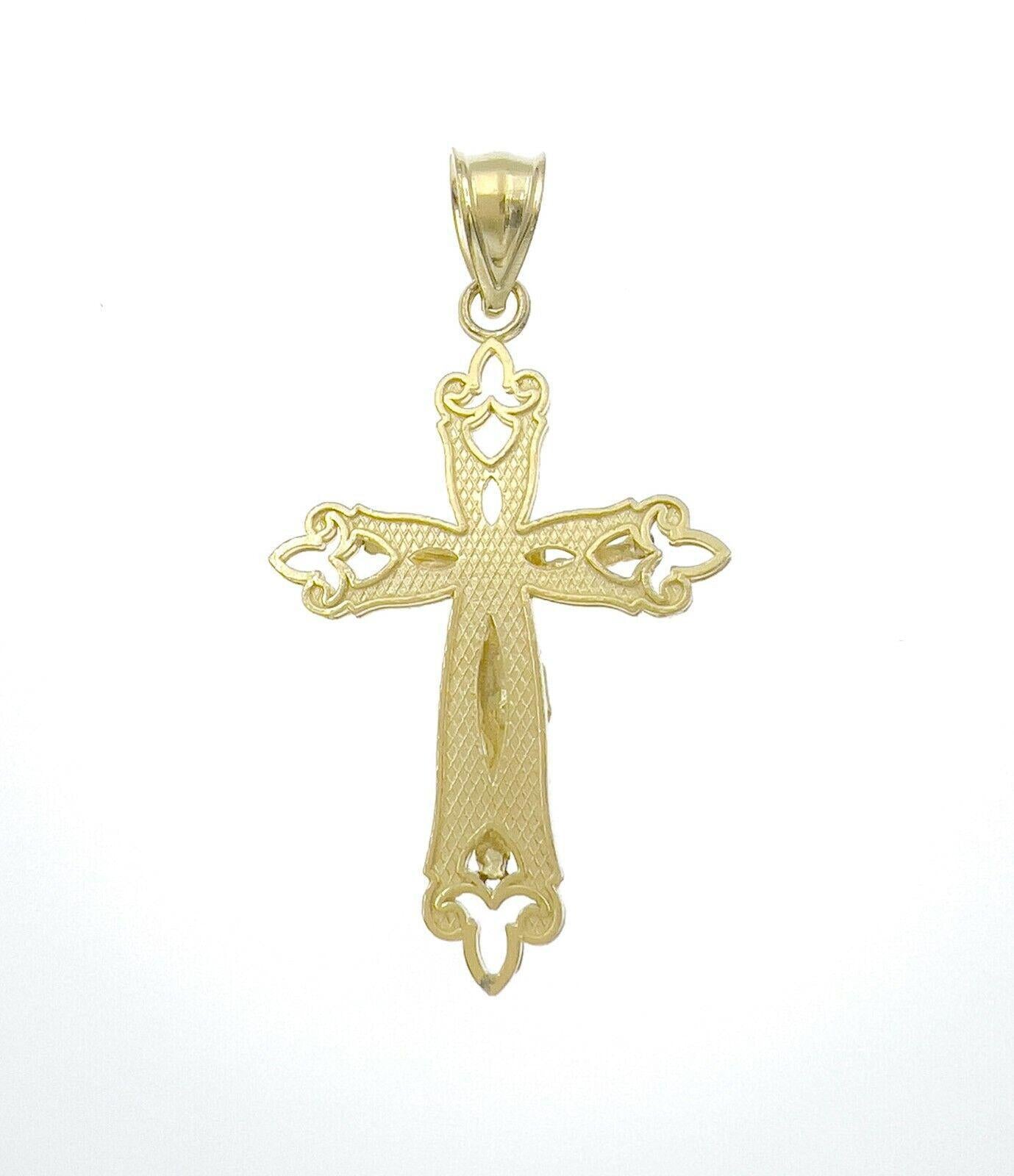 10k Yellow Gold Cross Crucifix Pendant