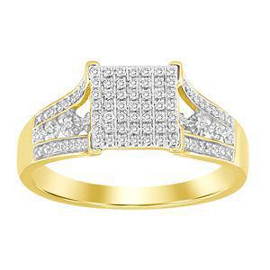 10k Yellow Gold Diamond Ring 0.20cttw