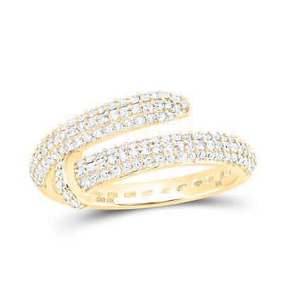 1/2ctw Diamond Ring Spiral Band 10k Yellow Gold