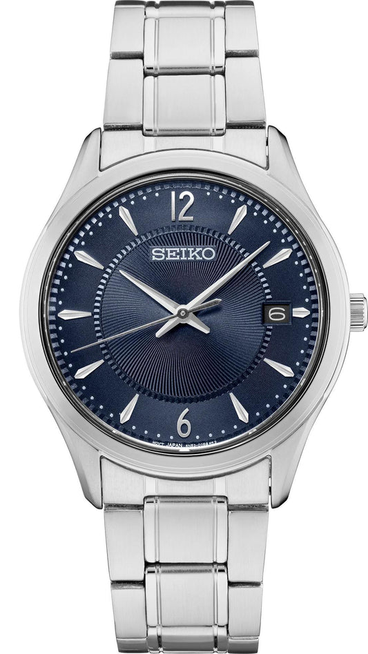 Seiko Essentials Collection Mens Blue Dial Watch SUR419