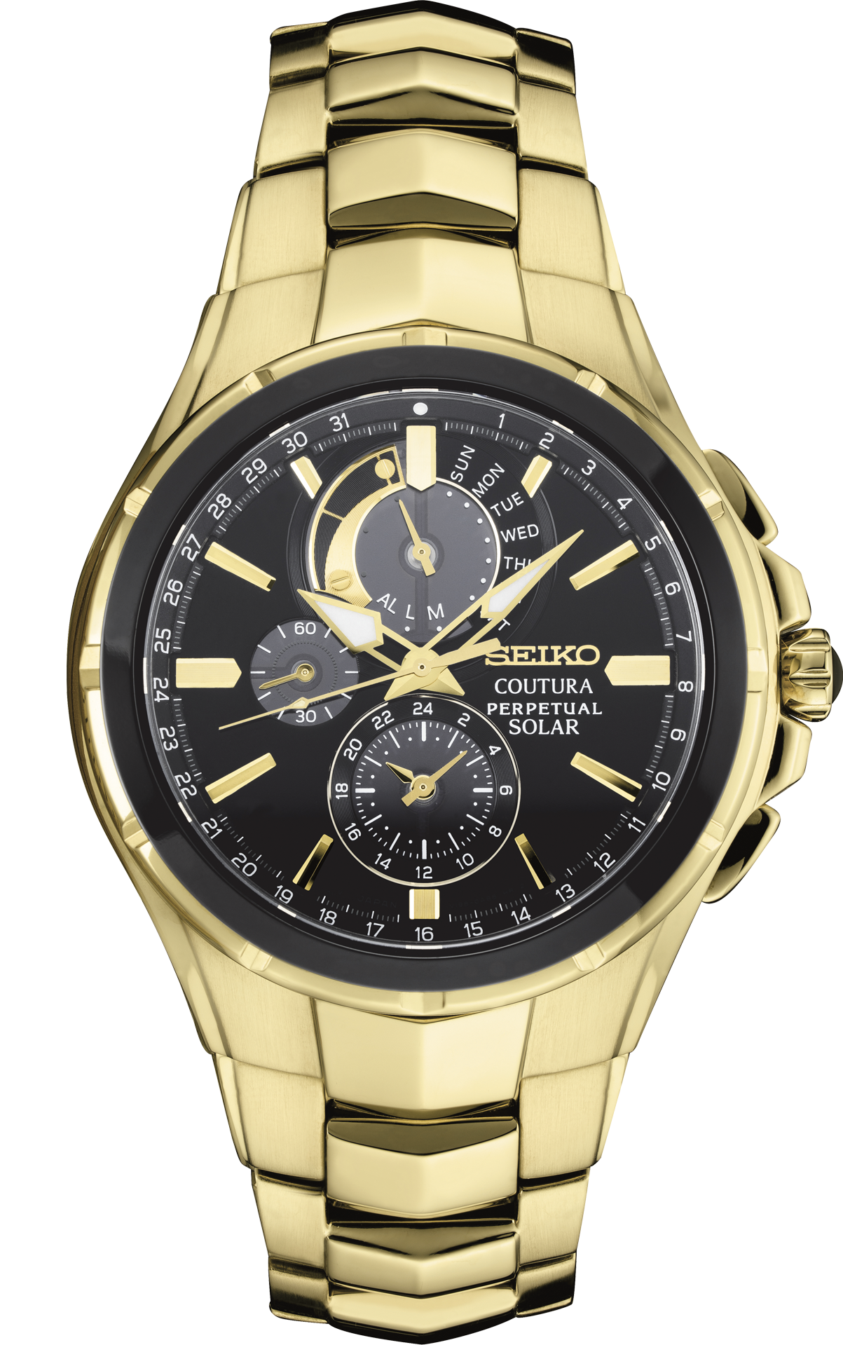 Seiko Coutura Perpetual Solar Alarm Chronograp Mens Watch SSC700