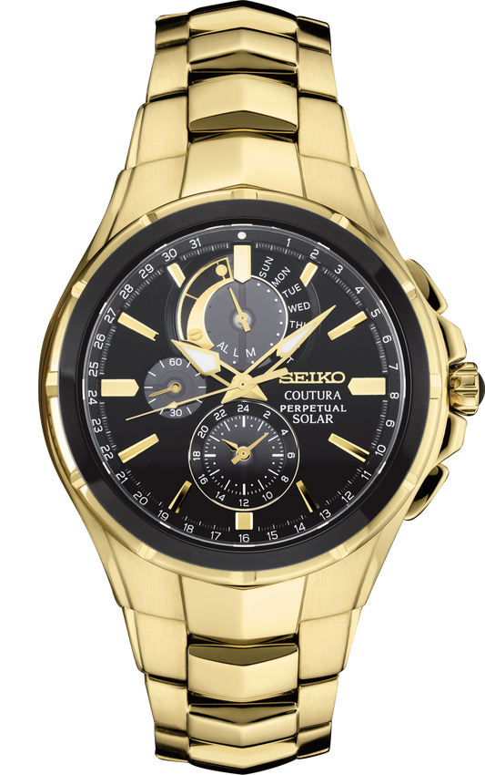 Seiko Coutura Perpetual Solar Alarm Chronograp Mens Watch SSC700