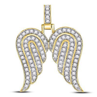 1/2cttw Diamond Wings Pendant 10k Yellow Gold