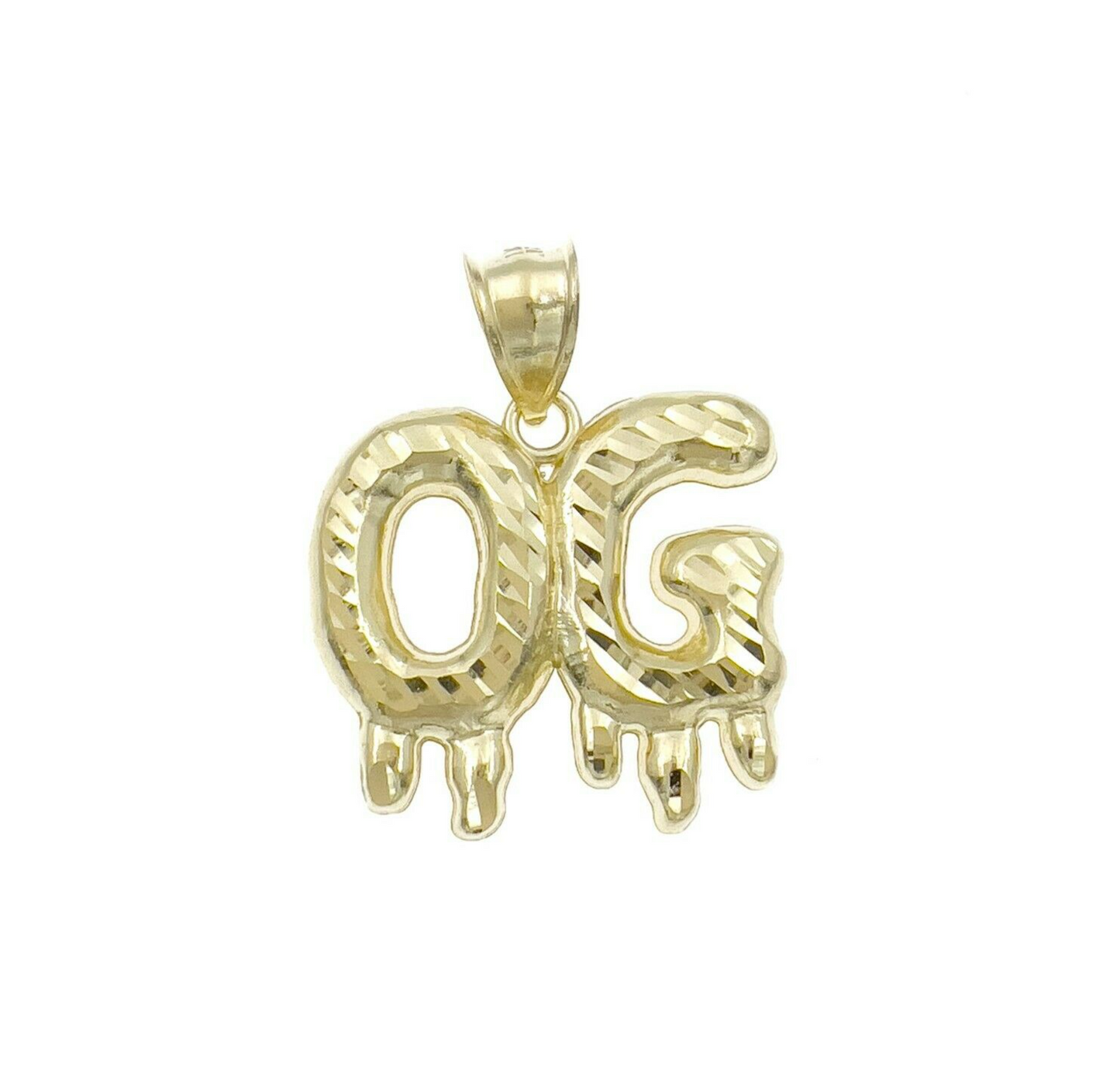 OG Original Gangster Pendant 10k Gold Mens Charm 1.2"