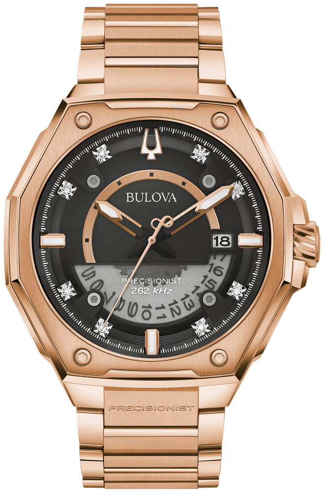 Bulova Precisionist Series X Rose Gold Tone Watch 97D129