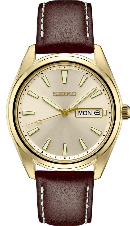 Seiko Essentials Champagne Dial Mens Watch SUR450