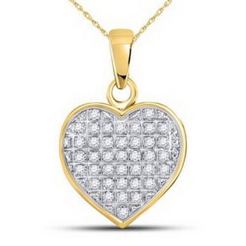 1/10ctw  Diamond Heart Pendant 10k Yellow Gold