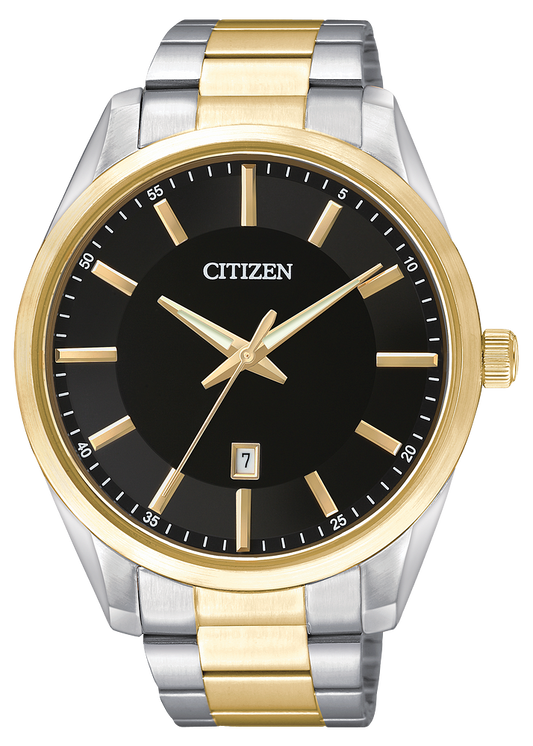 Citizen Quartz Men's Watch Two tone Black Dial BI1034-52E