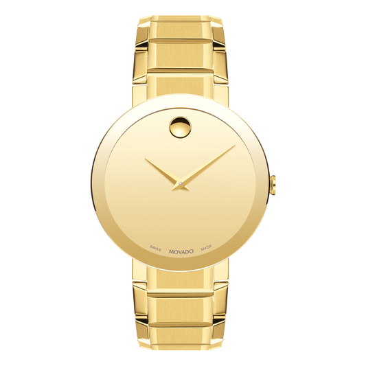 Movado Men's Watch Sapphire Gold Tone  0607180