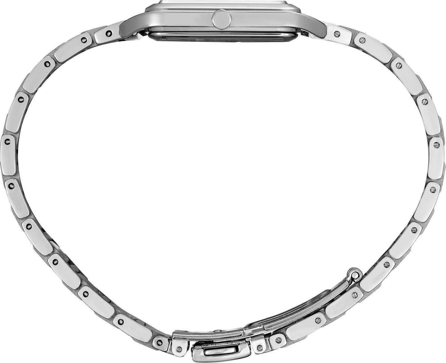 Seiko Essentials Collection Rectangular Silver Dial Womens Watch SWR073