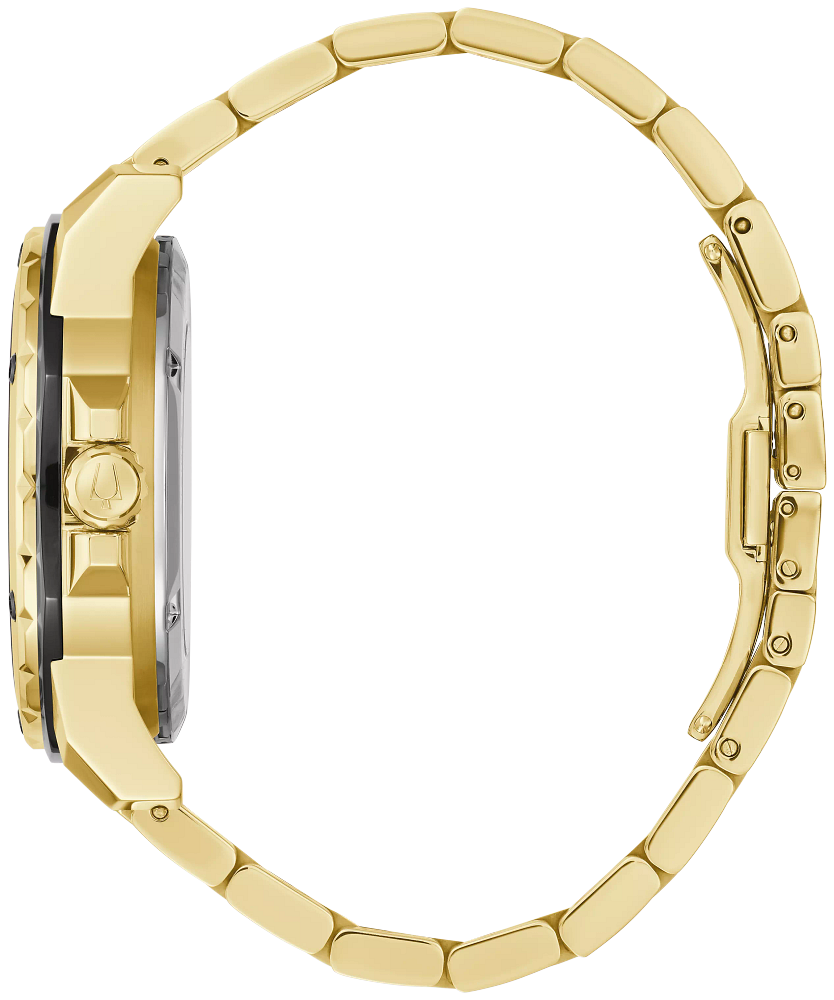Bulova Marine Star Gold Tone Automatic Men Watch 98A273