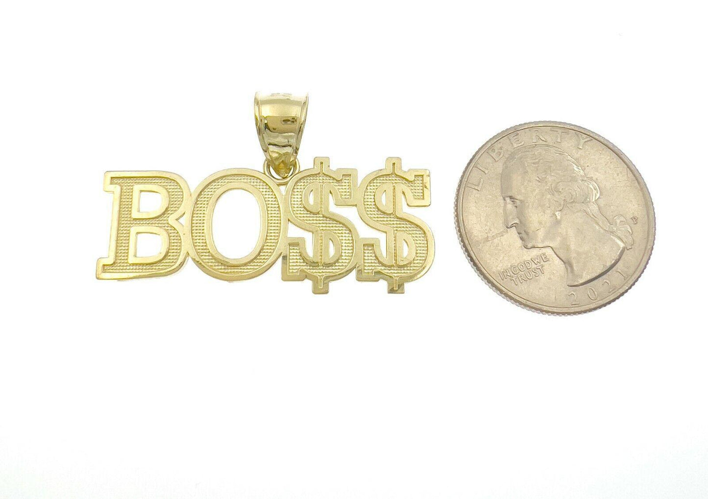 Boss Pendant Dollar Sign 10k Yellow Gold