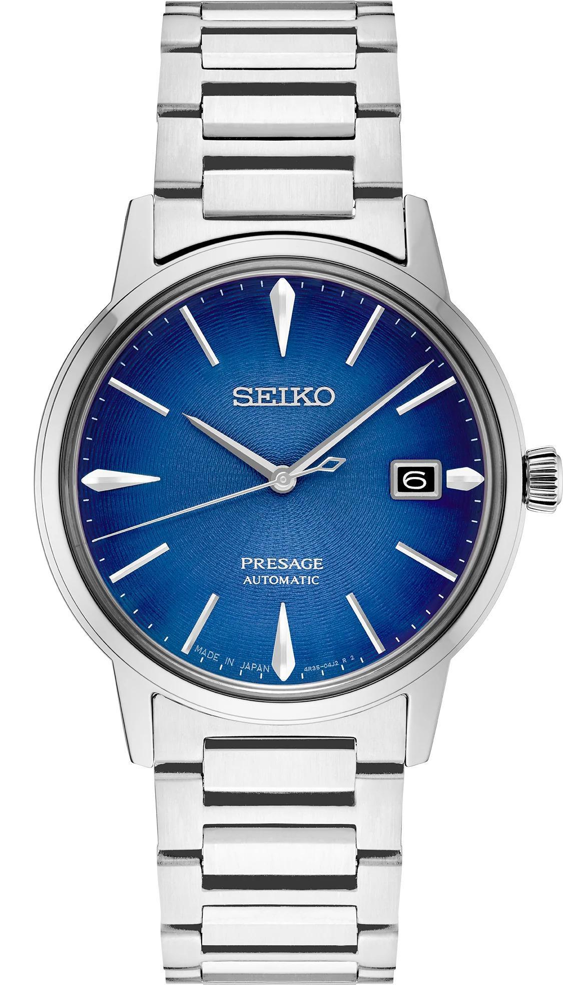 Seiko Presage Cocktail Time Automatic Men's Blue Dial Watch SRPJ13