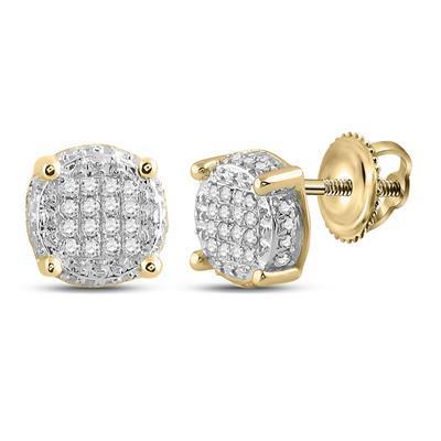 Diamond Stud Earrings 1/10cttw 10k Yellow Gold