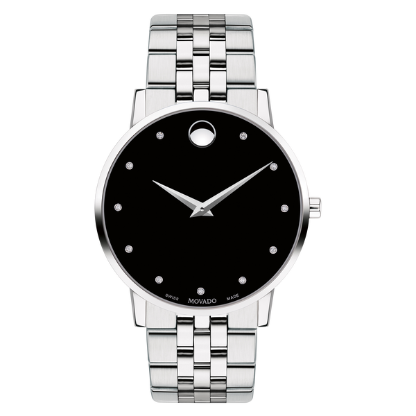 MOVADO Watch Museum Classic Diamond Silver 0607201