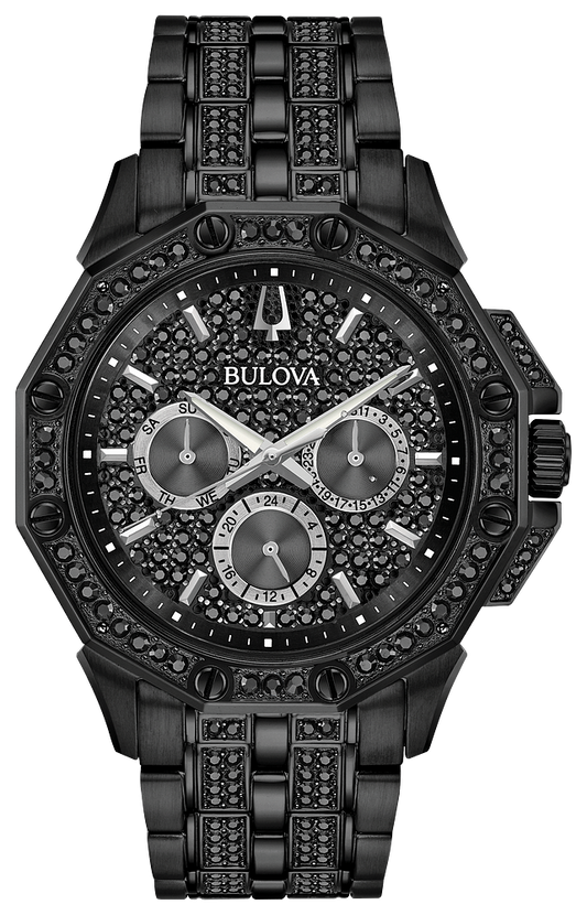 Bulova Crystal Black Octava Chronograph Men's Watch 98C134