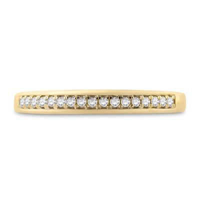 Diamond Ring Wedding Band 10K Yellow Gold 1/10cttw