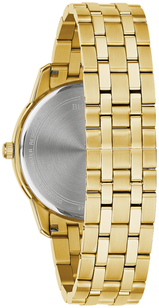 Bulova Sutton Gold Tone Men Diamond Men Watch 97D123